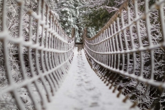 Hängebrücke Kühhude im Winter 3